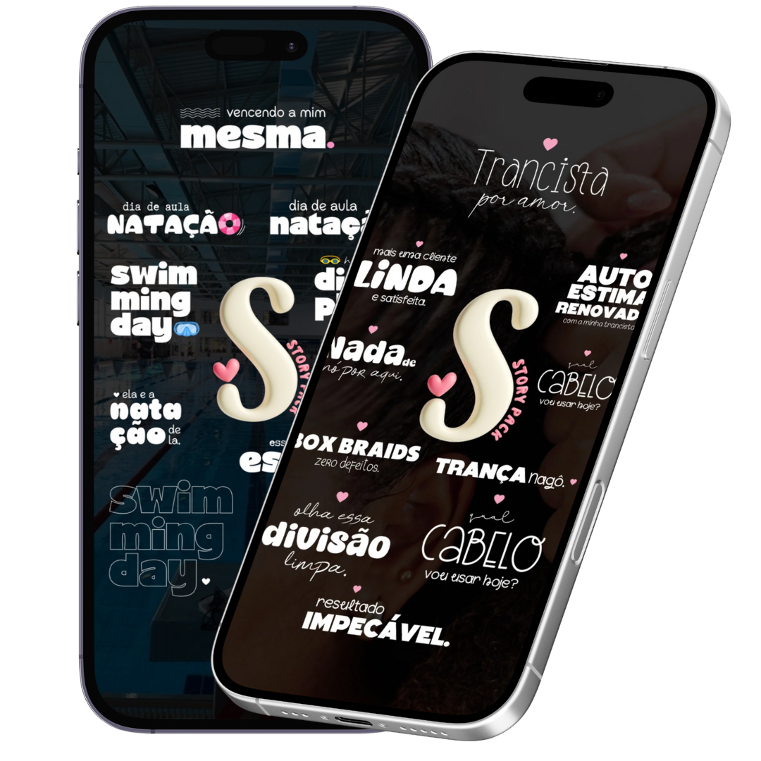 Exemplos de stories do pack SSS Criativa